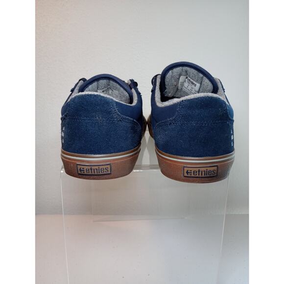 Etnies Men\'s Skateboard Shoes Barge LS Size 10 Navy Blue Suede Leather Upper main image 4